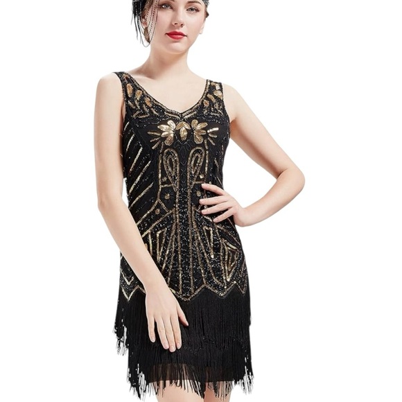 Babeyond 1920’s Flapper Fringed Dress - Picture 1 of 7